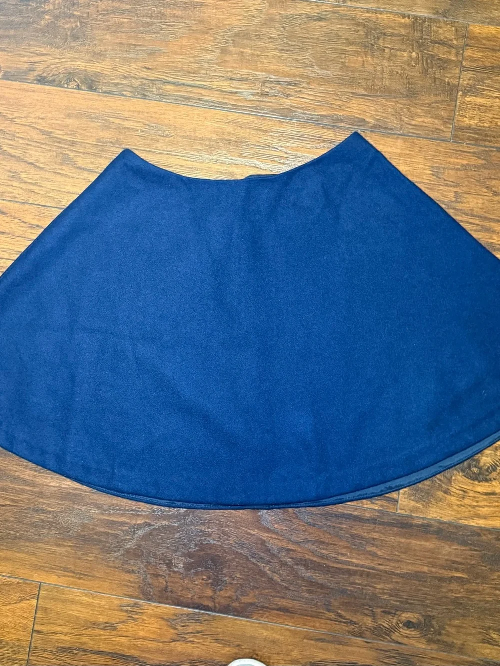 Kate Spade Saturday Navy Blue Wool Blend Skater Mini Skirt A-Line Flare Size 2